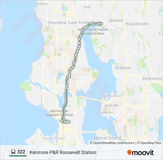 322 bus Line Map