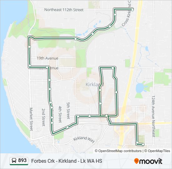893 bus Line Map
