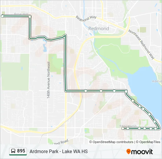 895 Bus Line Map