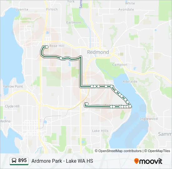 895 Bus Line Map