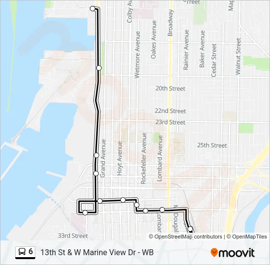 6 Bus Line Map