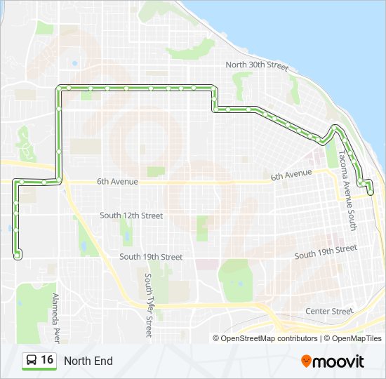 16 bus Line Map