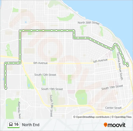 16 Bus Line Map