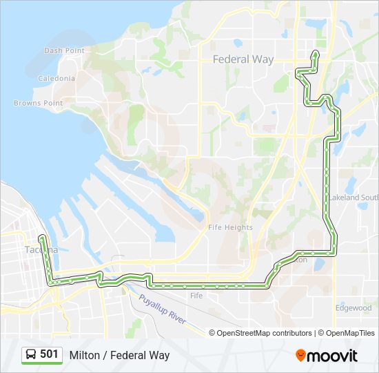 501 Bus Line Map