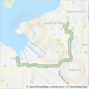 501 Route: Schedules, Stops & Maps - Milton / Federal Way Via 20th