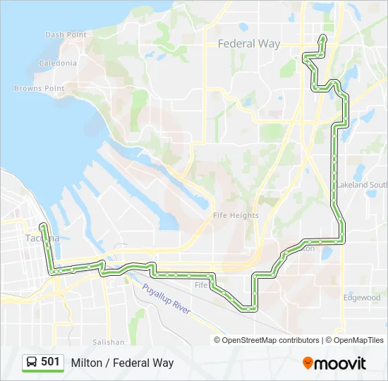 501 Bus Line Map