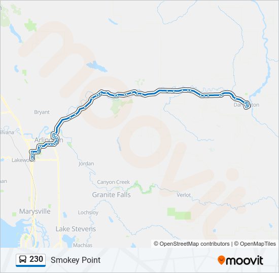 Mapa de 230 de autobús