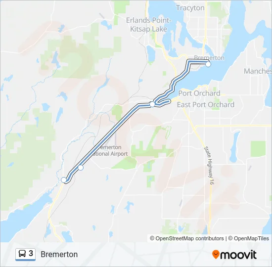 3 Bus Line Map