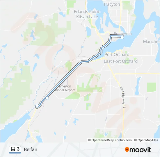 3 Bus Line Map