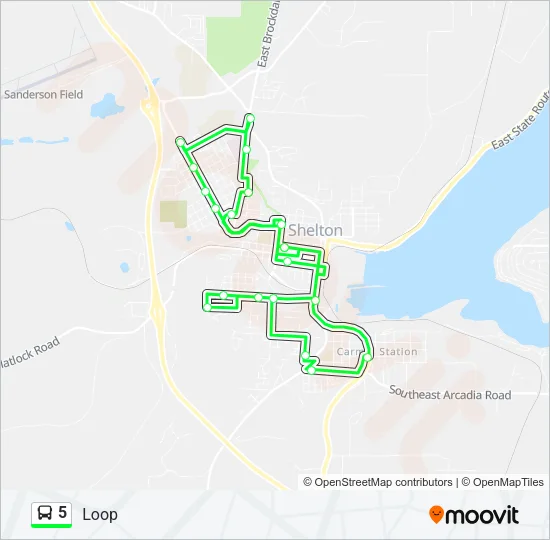 5 Bus Line Map