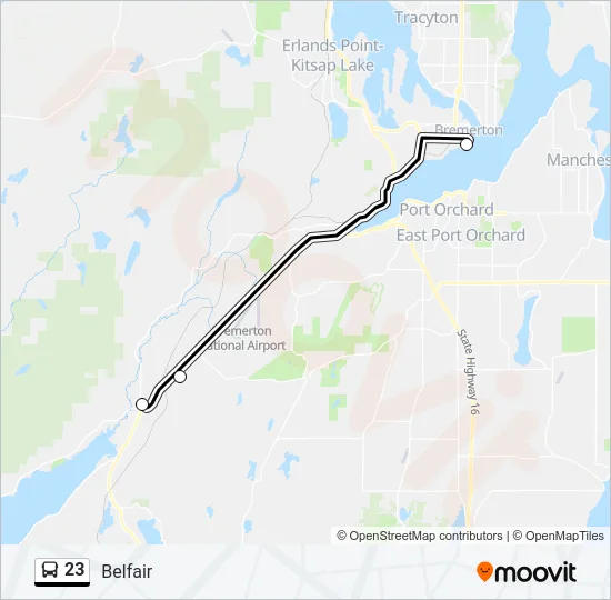 23 Bus Line Map