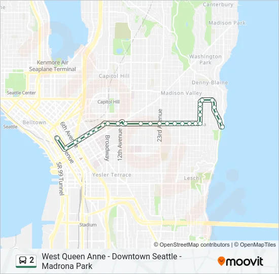 2 Bus Line Map