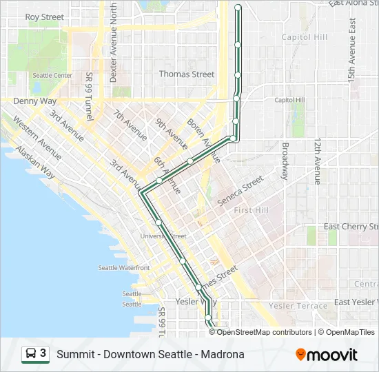 3 Bus Line Map