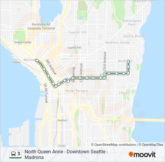 3 bus Line Map