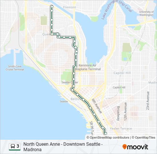 3 bus Line Map