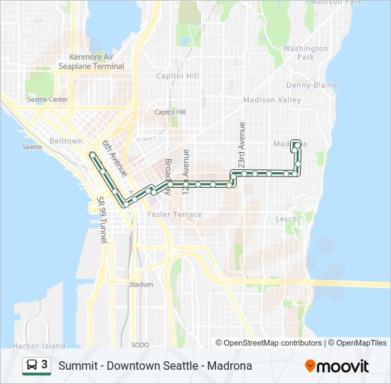 3 Bus Line Map