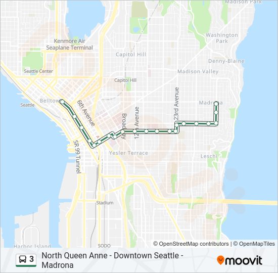 Mapa de 3 de autobús