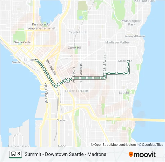 3 Bus Line Map