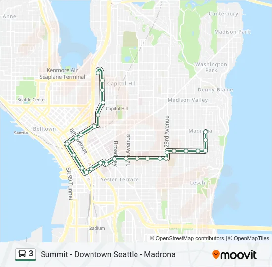 3 Bus Line Map