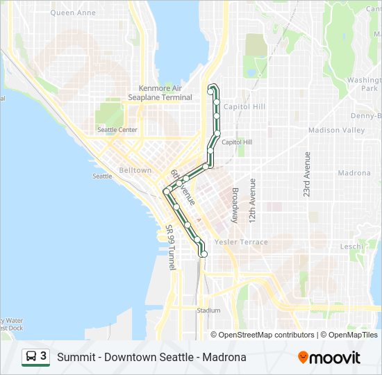 3 Bus Line Map
