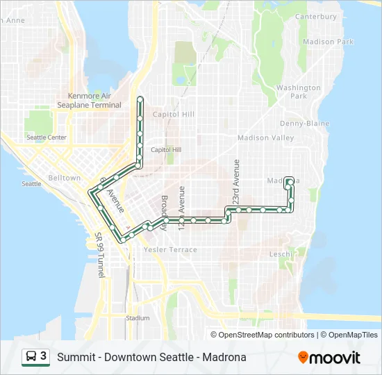 3 Bus Line Map