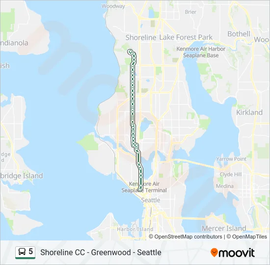 5 Bus Line Map