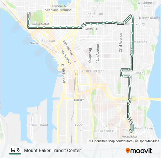 8 Bus Line Map