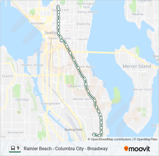 9 bus Line Map