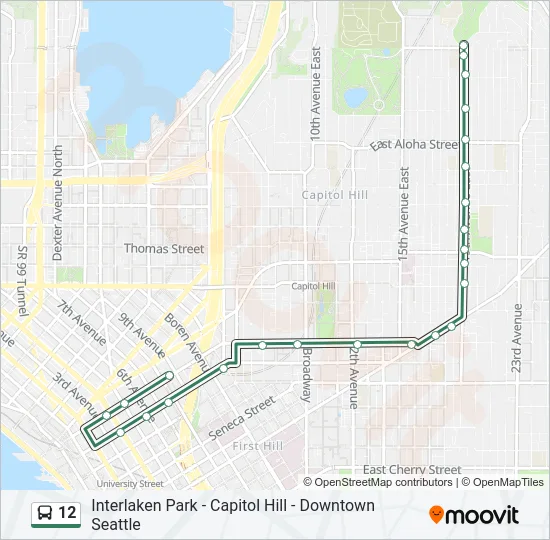 12 Bus Line Map