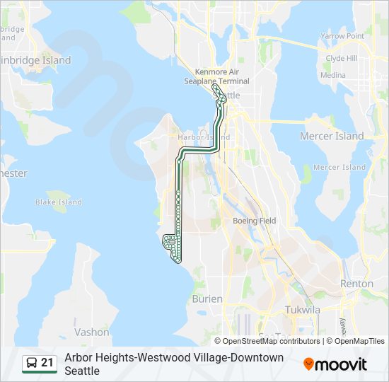 21 Bus Line Map