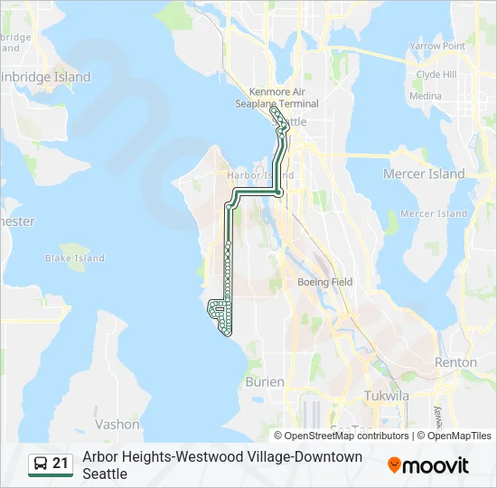 21 Bus Line Map