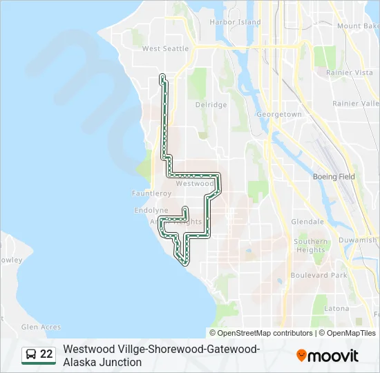 22 Bus Line Map
