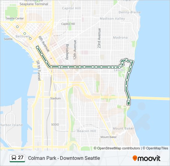 27 bus Line Map