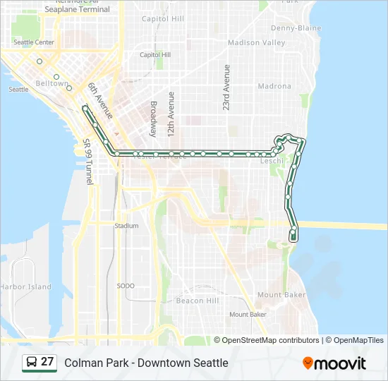 27 Bus Line Map