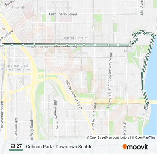 27 Bus Line Map