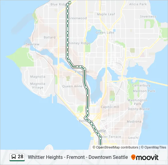 28 Bus Line Map
