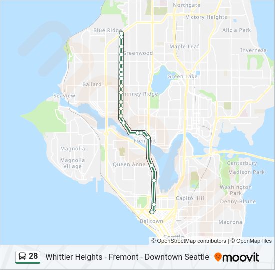 28 Bus Line Map