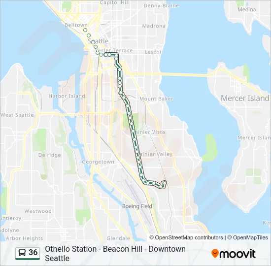 36 Bus Line Map