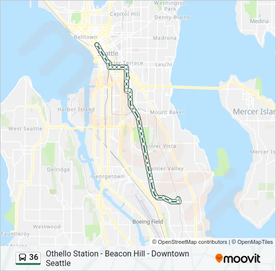 36 Bus Line Map