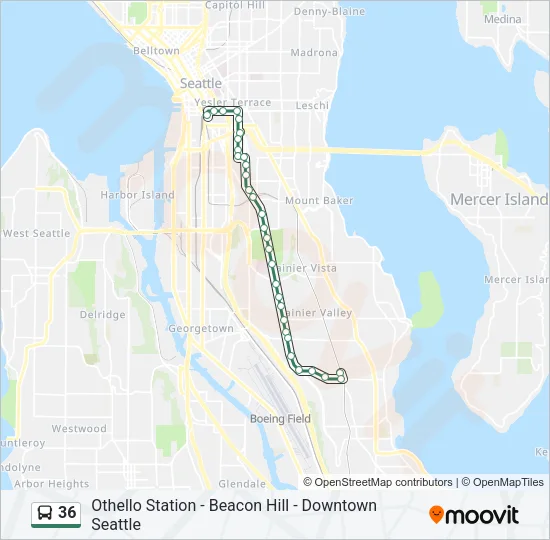 36 Bus Line Map