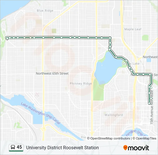 45 Bus Line Map