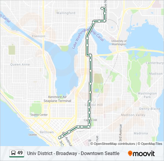 49 Route Schedules, Stops & Maps Downtown Seattle Broadway (Updated)