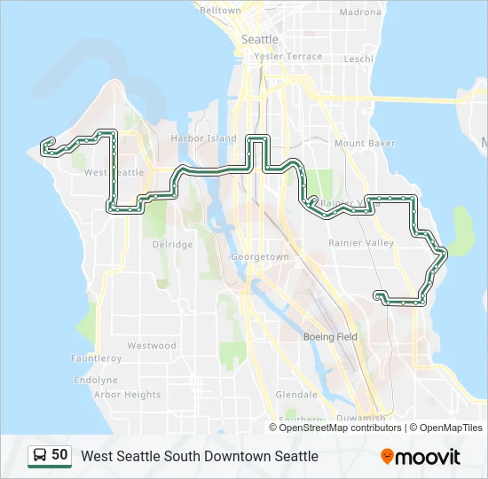 50 Bus Line Map