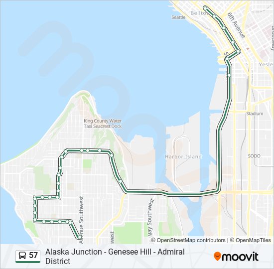 57 bus Line Map