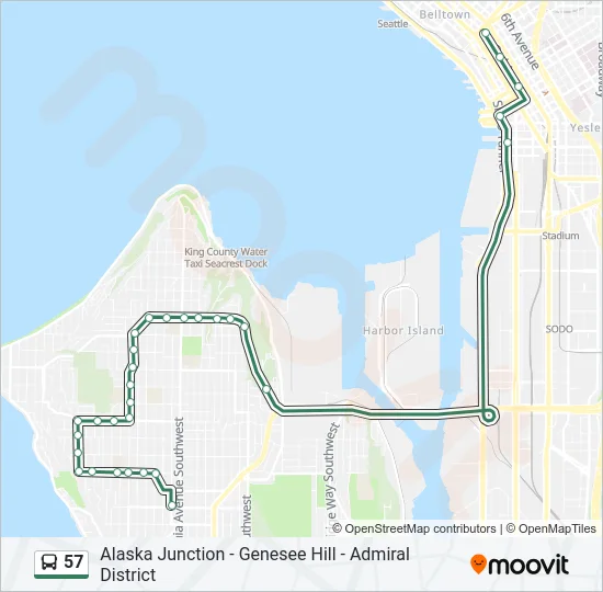 57 Bus Line Map