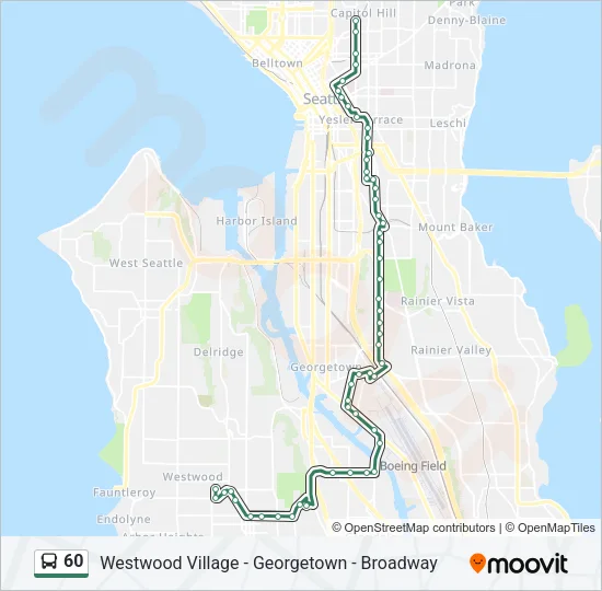 60 Bus Line Map