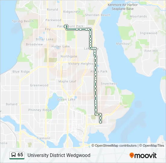 65 Bus Line Map