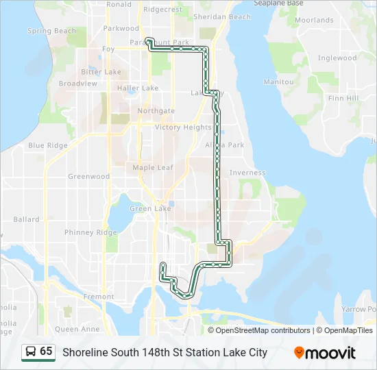 65 Bus Line Map