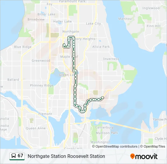 67 Bus Line Map