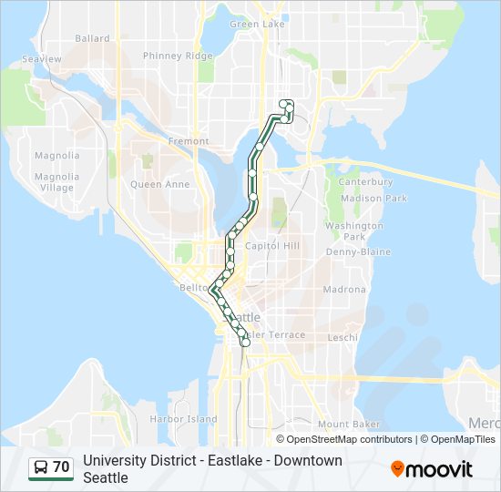 70 Bus Line Map